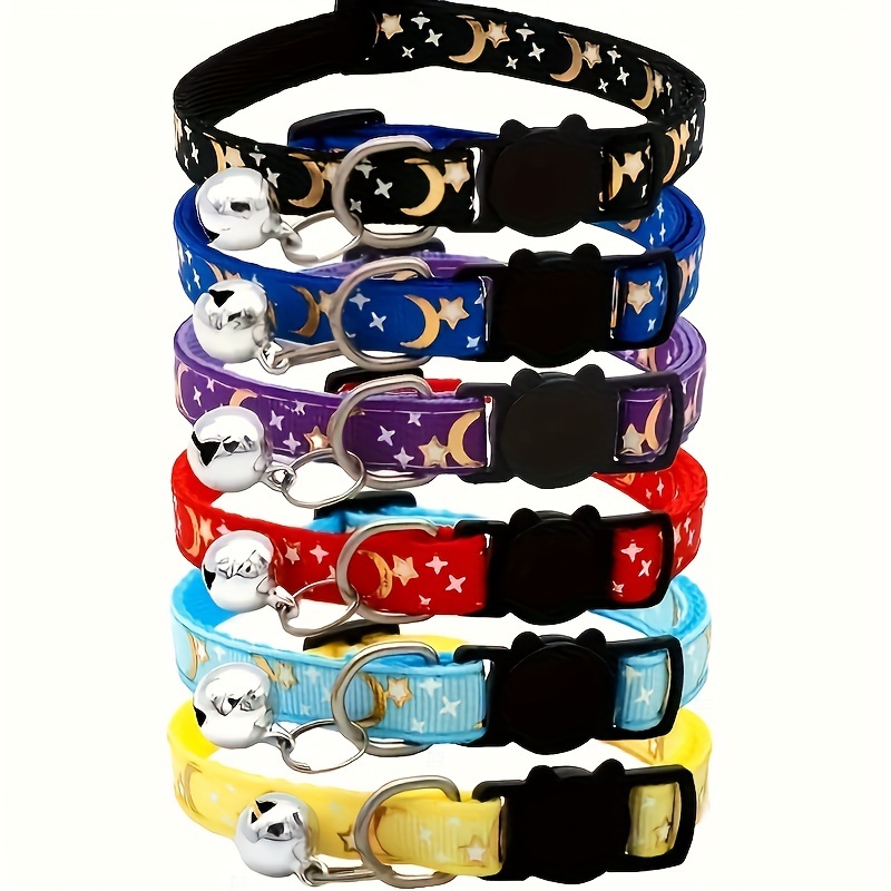 1  star moon pet collar anti choking adjustable safety     cartoon pattern polyester for small cats and dogs Product details 0