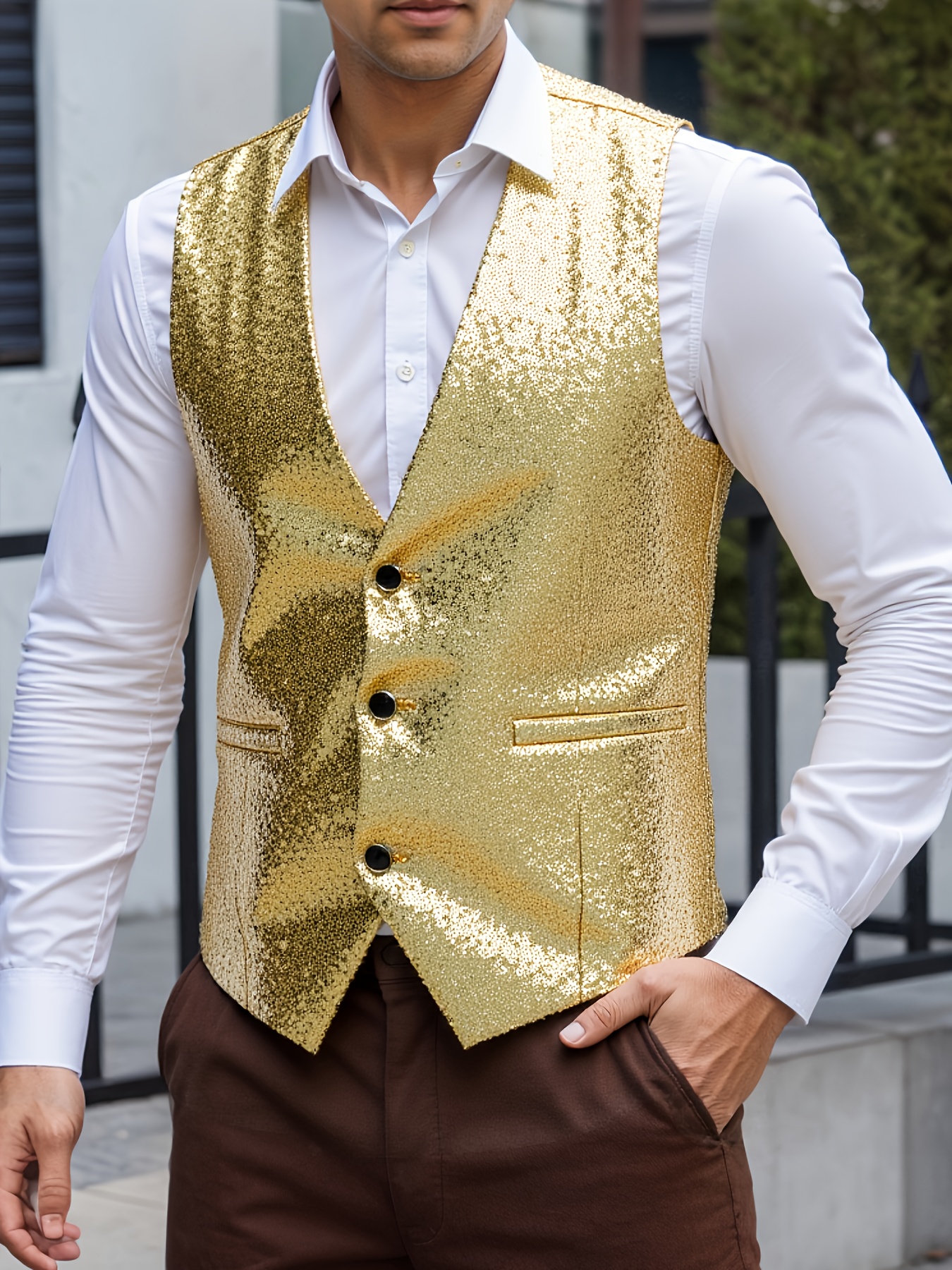 gilet hommes paillettes gilet danimateur Temu Switzerland
