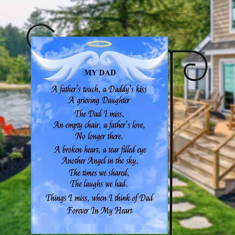 Father's Day Garden Flag Memorial Dad Garden Flag Cemetery - Temu