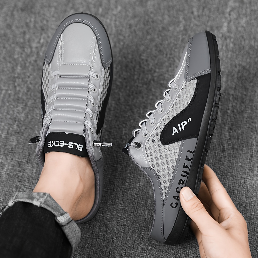 1 pair unisex breathable mesh slip on sneakers casual sports home shoes with rubber sole and cushioned insole for men and women