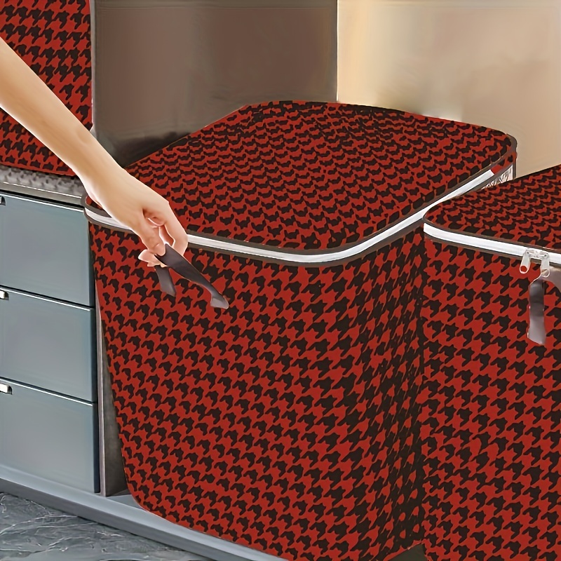 

A Large-capacity Red Storage Bag, Non-woven Thickened Quilt Storage Bag, Large-capacity Travel Storage Box For Clothes And Moving