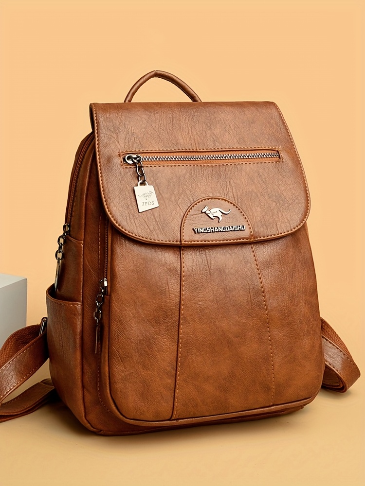 2025 new large capacity womens backpack fashionable and versatile featuring a simple and vintage design suitable for shoulder and crossbody use Product details 1