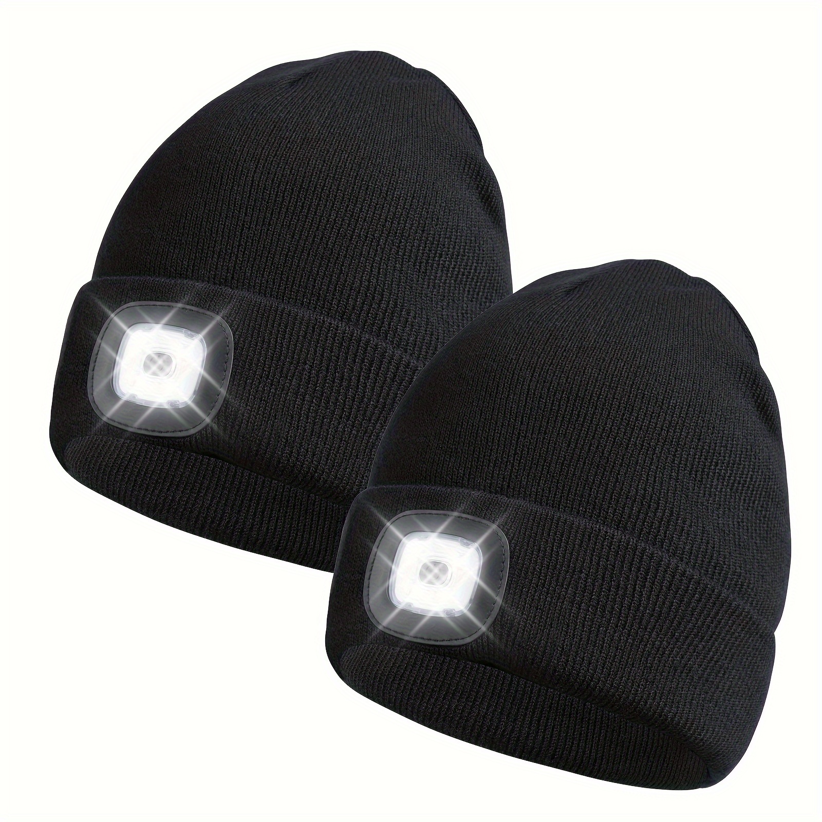 

2pack Led Light Beanie, Unisex, Warm And Gift For Outdoor, Running, Camping, Christmas Gift