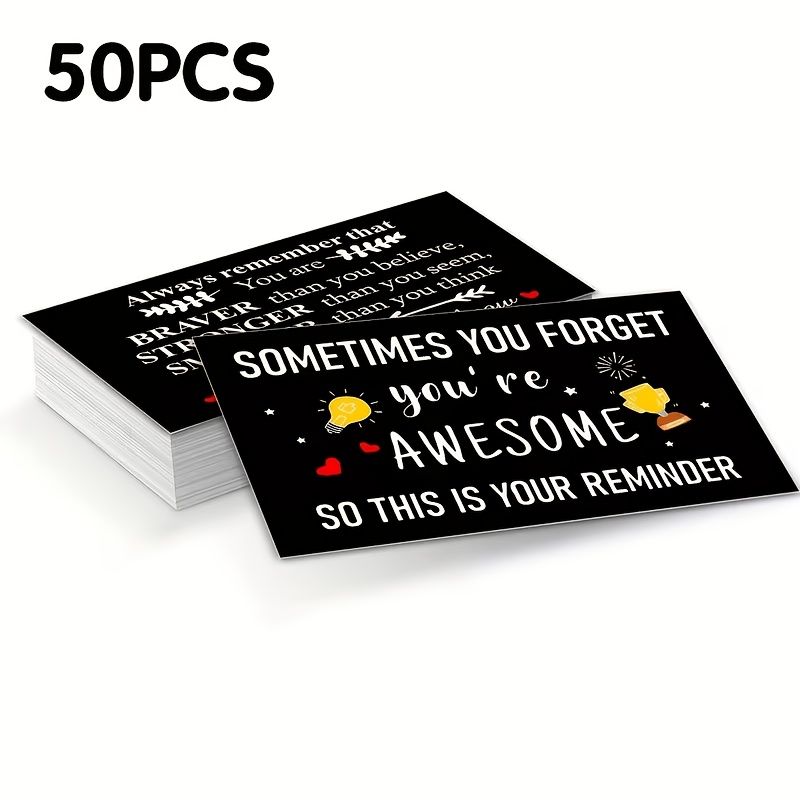 TEMU 50 Inspirational Encouragement Cards, 9x5.4 Cm, Mini Thank You Notes For Healthcare Professionals, Doctors, Nurses, Volunteers, Staff - "you Are