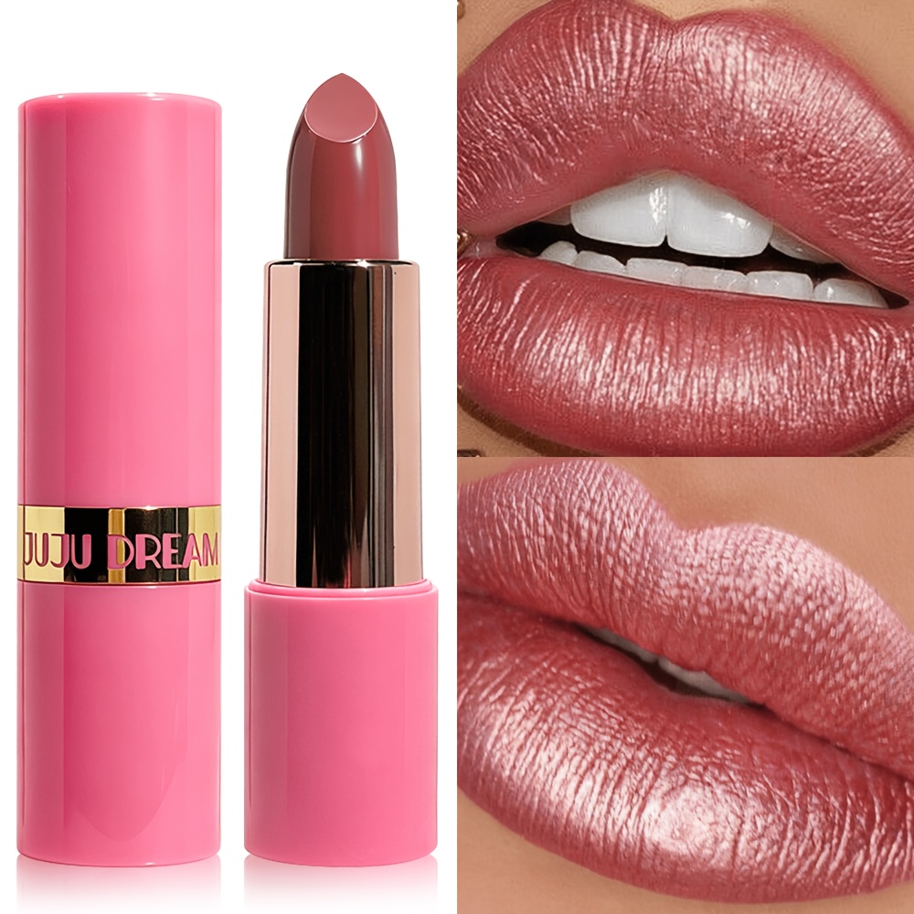Image of Nude Lipstick, Long Lasting Creamy Lip Color, Hydrating Non-drying Formula For Daily & , High Lipstick For Women, Bridal Wedding Cosmetics