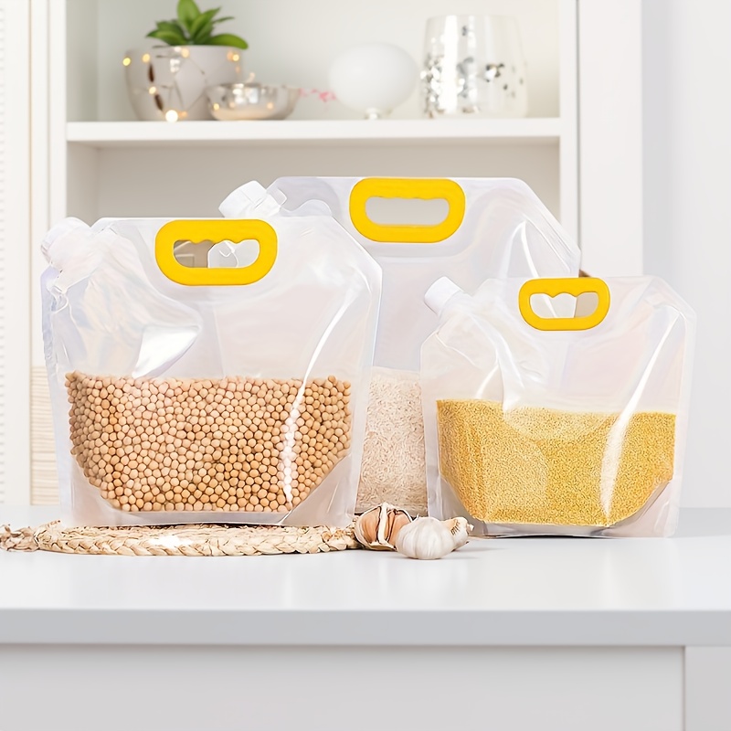 Tres Tamaños de Bolsas de Almacenamiento para Granos, Bolsas para Cerveza, Bolsas de Agua Plegables y Contenedores Multifuncionales Adecuados para Cereales, Nueces, Snacks, Etc. - Almacenamiento de Cocina, Herramientas de Almacenamiento de Agua para Senderismo, Suministro de Agua de Emergencia, Picnics, Montañismo