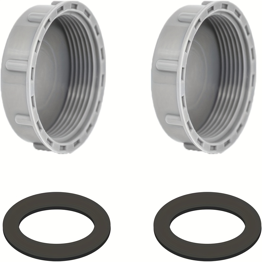 2pcs 45mm Kitchen Sink Waste Pipe , With Inner Threaded Washer End Trap Blind Cover, Washing Machine Pipe Fittings – Sealing Junction And Pipe End( Gray)