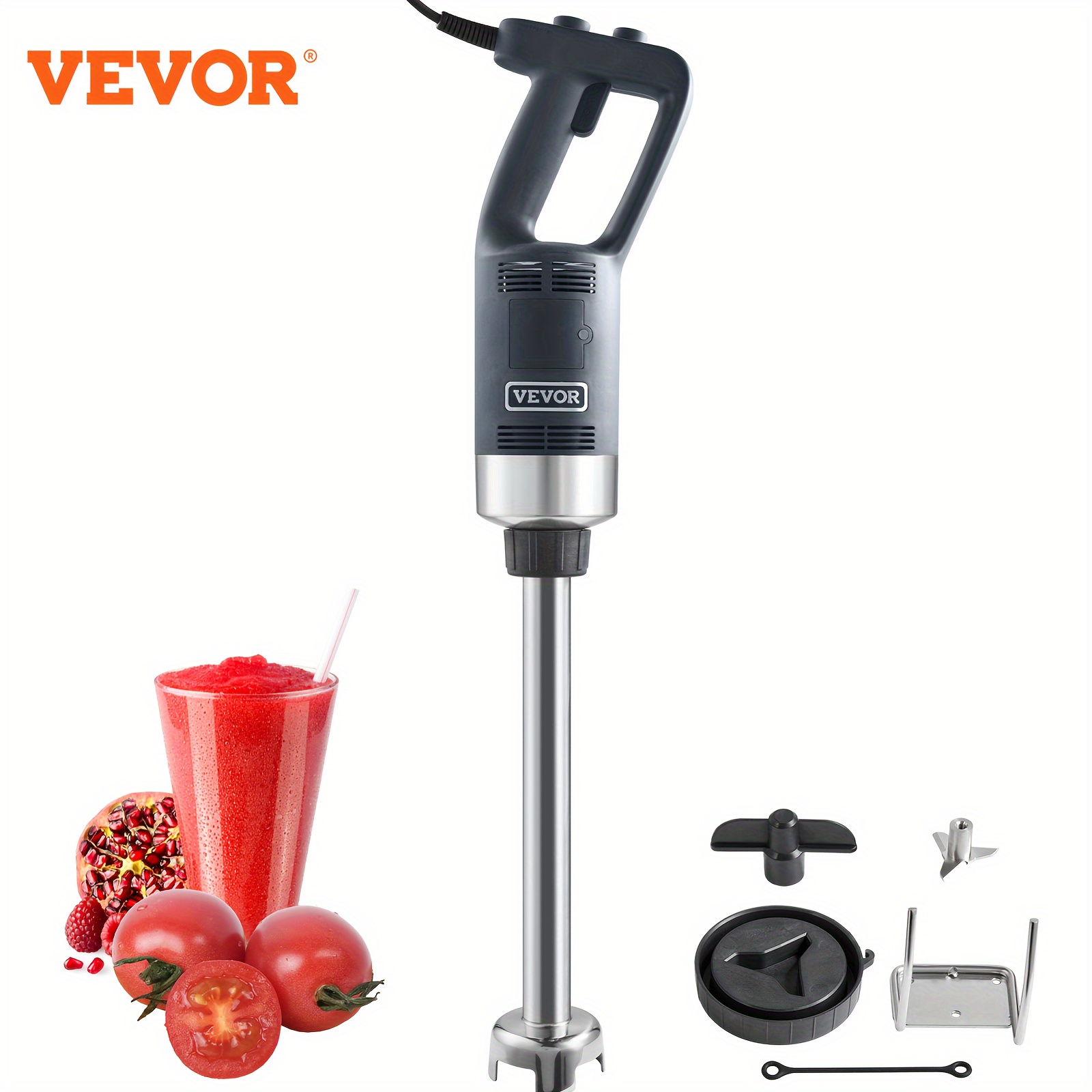 

Vevor Commercial , 750w 16" Heavy Duty Hand Mixer, Kitchen Stick Mixer With 304 Stainless Steel Blade, Portable Mixer For Soup, Smoothie, Puree,