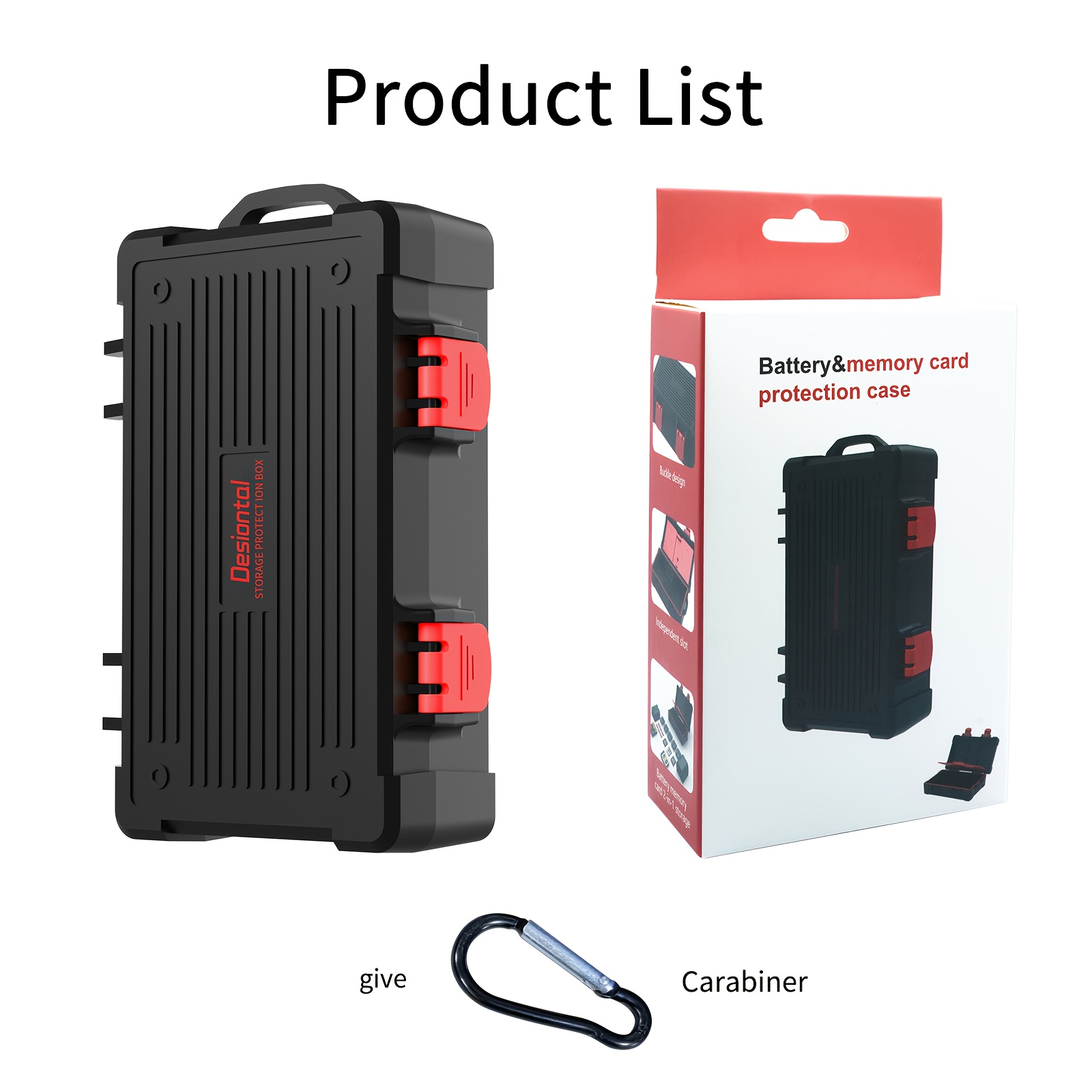 Image of 5 Sd, 6 Tf, 3 Type A, 2 [cf Or Xqd Or Cf-b] Slots + 2 Battery Slots [lp-e6 Or Fz100 Or En-el15c Or Np-w235] Battery & Memory Card Cases - Shock-proof,, Dust-proof, Easy To Carry