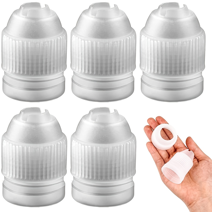Image of 6pcs Large Piping Connector | Heavy-duty Plastic 1-inch Nozzle Adapters With Male/female Threads, Suitable For Cake Decoration, Candy, Piping Bags - Professional Baker Tool (compatible With Piping )