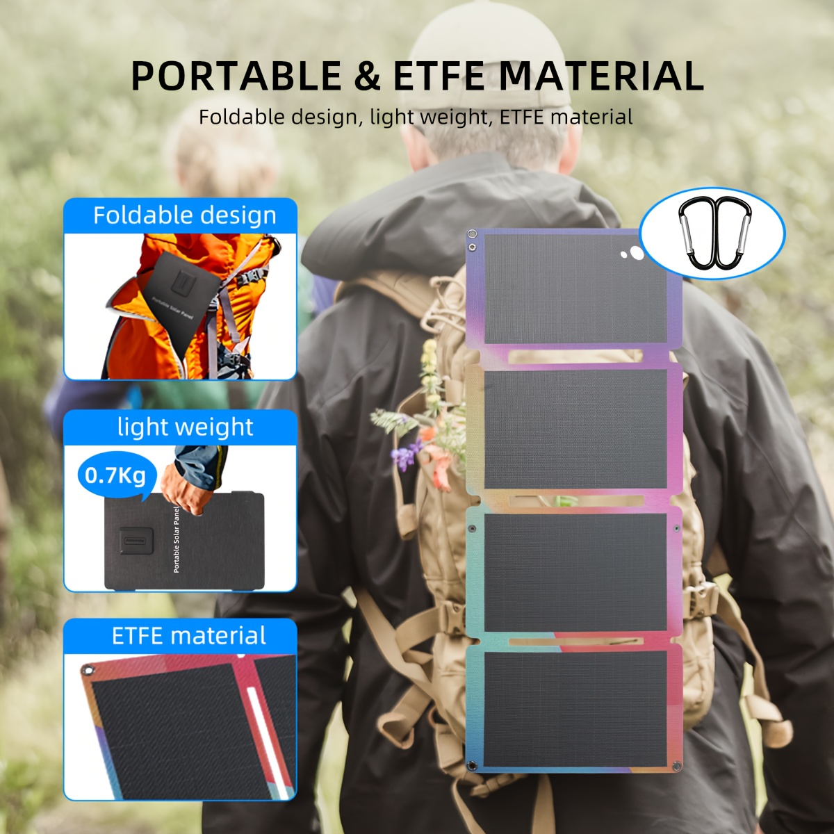 outdoor camping high-  33w solar panel, home mobile phone power bank solar power   power supply, portable folding solar charging panel, solar panels for camping, solar car charger,  , solar panel with battery, solar camping, emergency power supply, outdoor charging solution, lightweight panel,  , high  panel, weatherresistant material, solar charger, campers and  ,   Product details 1
