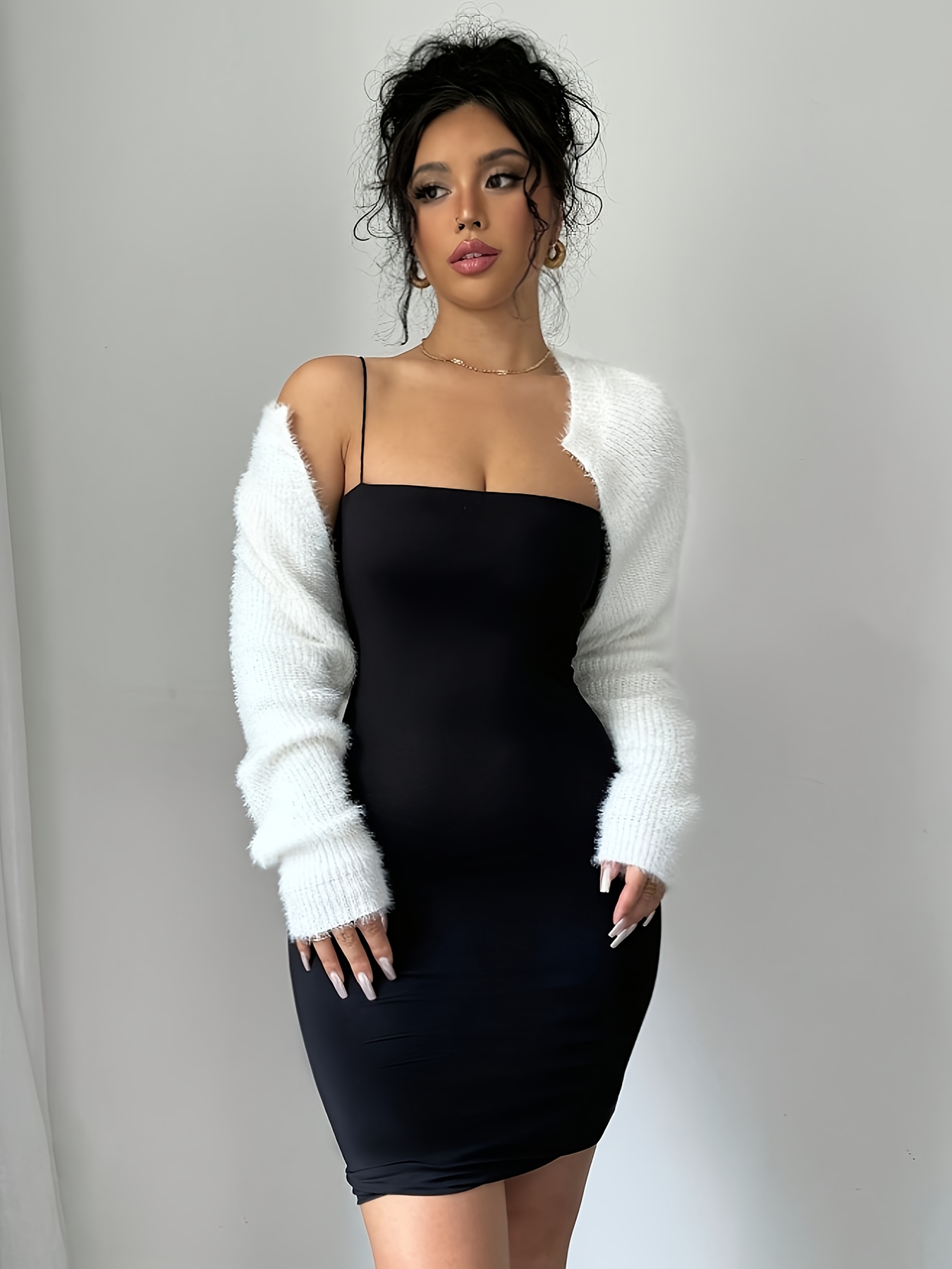 chaleco corto elegante color chaleco Temu Colombia