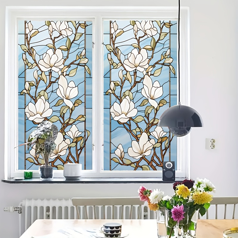 

Bohemian Style Vintage Window Clings, Privacy Decorative Film For Home Office, Removable Static Pvc Stickers, Needed - Small Design