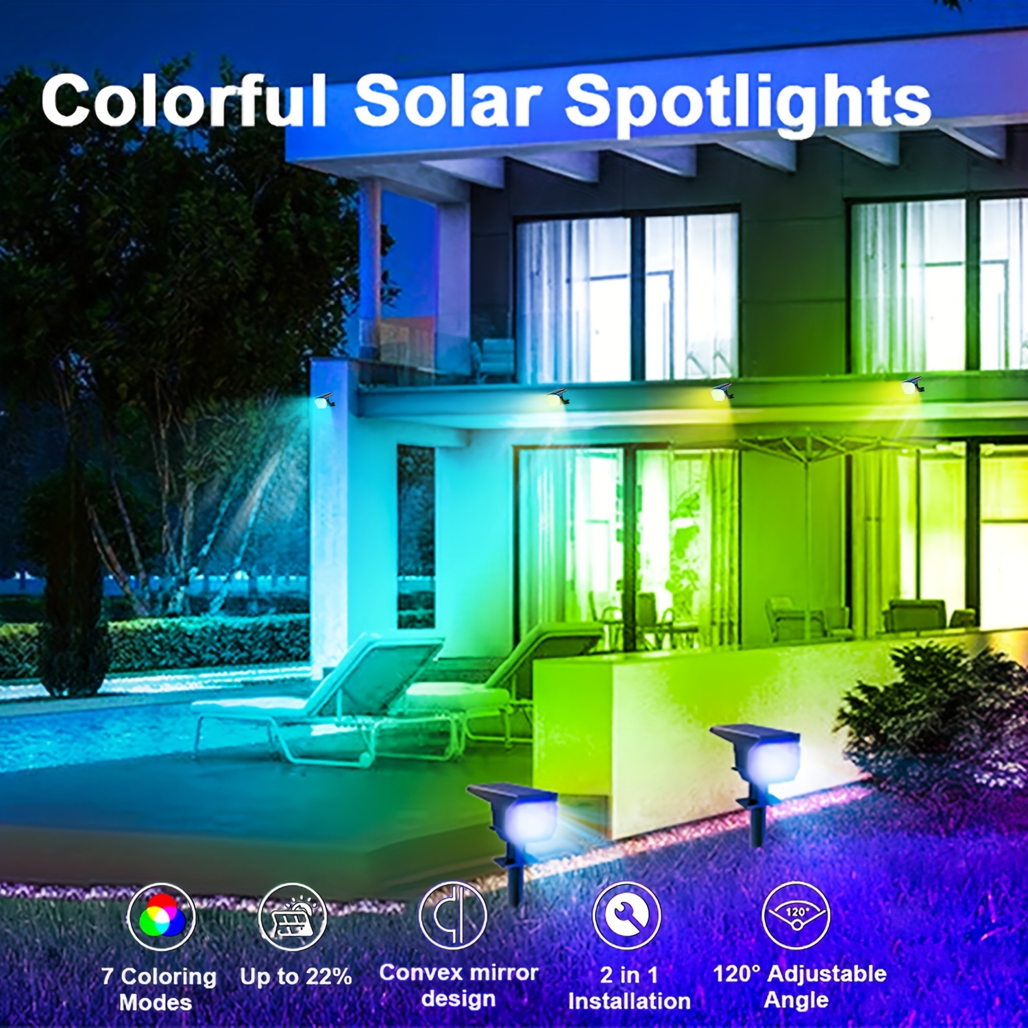 Luce Solare LED Esterno [204LED/3 Modalità] Lampada Solare Da Esterno - Foto 4