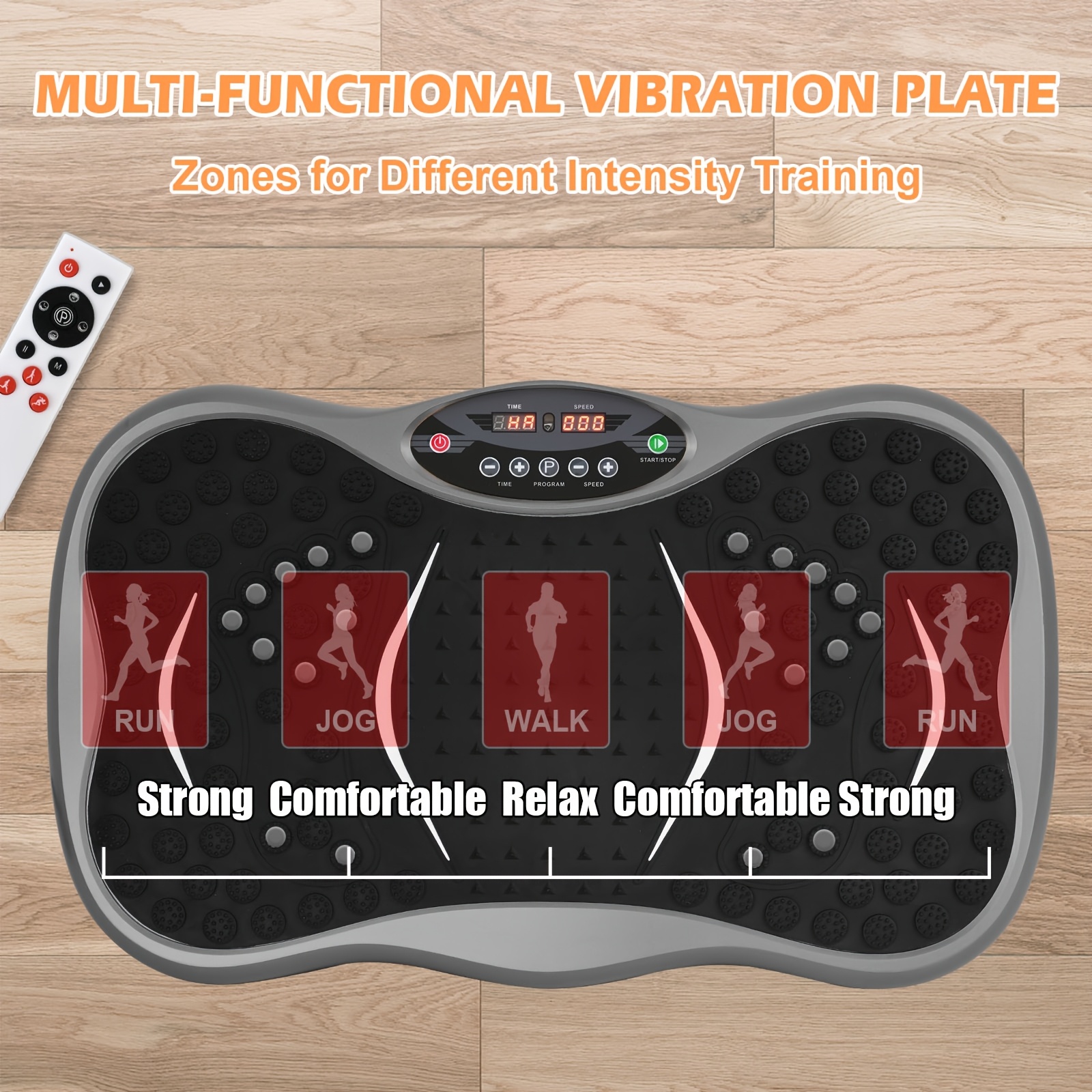 Advwin Vibration Plate Exercise Machine, 120 Speed Levels Full Body Workout Vibration Fitness Platform, Grey 150Kg Capacity, Vibration Plate Exercise Machine for Women, Fitness Vibrating Machine, Vibration Plate Exercise Machine, Vibration Plate Workout Equipment, Vibration Plate Workout Machine, Home Gym Equipment, Weight Loss Machine, Modern Fitness Gear, Sleek Workout Equipment, Highcapacity Platform, Stable, Without Battery