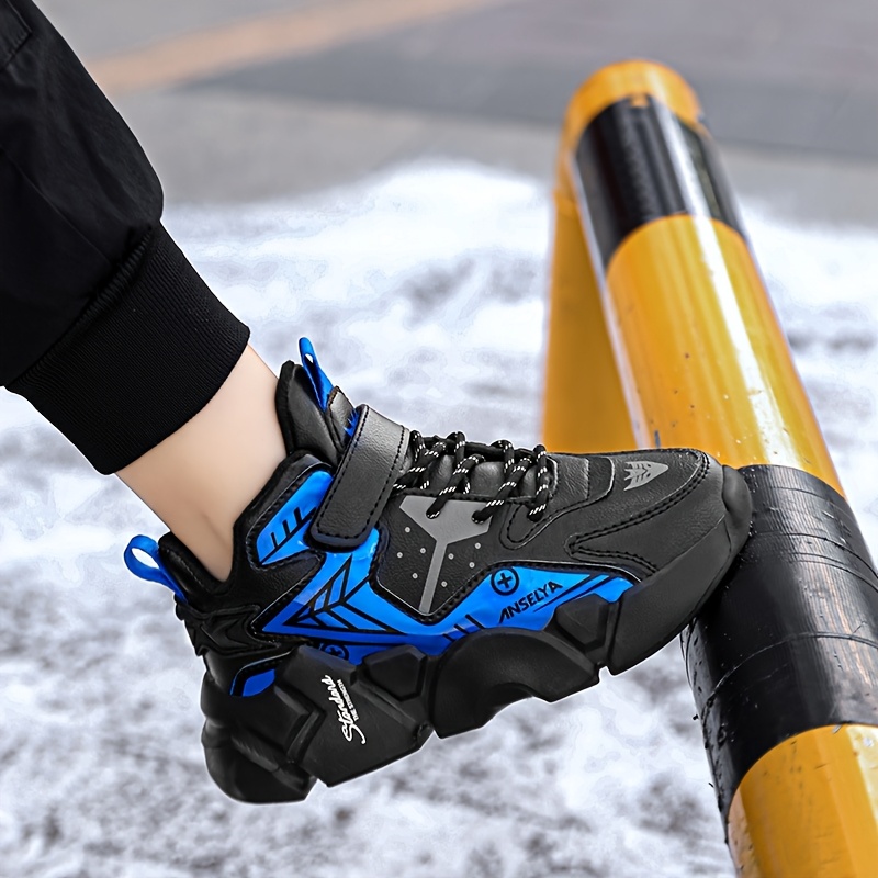 Jongensmode-sneakers - Duurzame laagtop-basketbalshoes met sluiting, ademende stofinleg en EVA-gepolijste zool voor outdoor-hardlopen, casual-draag - Comfort voor alle seizoenen, basketbalshoes, sportkleding, stijlvolle design met lusen, gevoerde EVA-zool