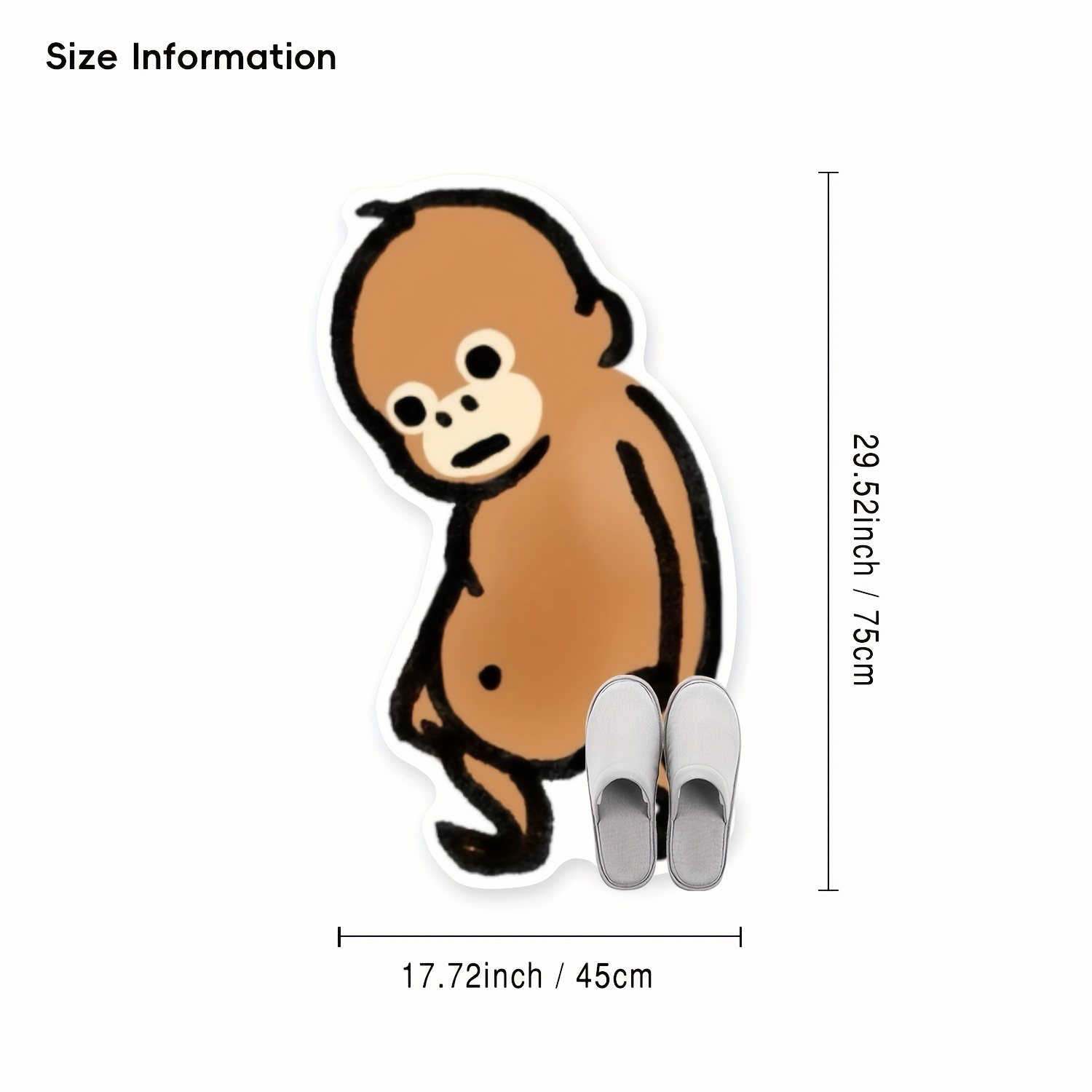 TEMU 1pc Warm And Brown Cute Rug Soft Comfortable Non-slip Washable Rug Mat Suitable For Bedroom Bedside Living Room Sofa Room And Restaurant Perfect