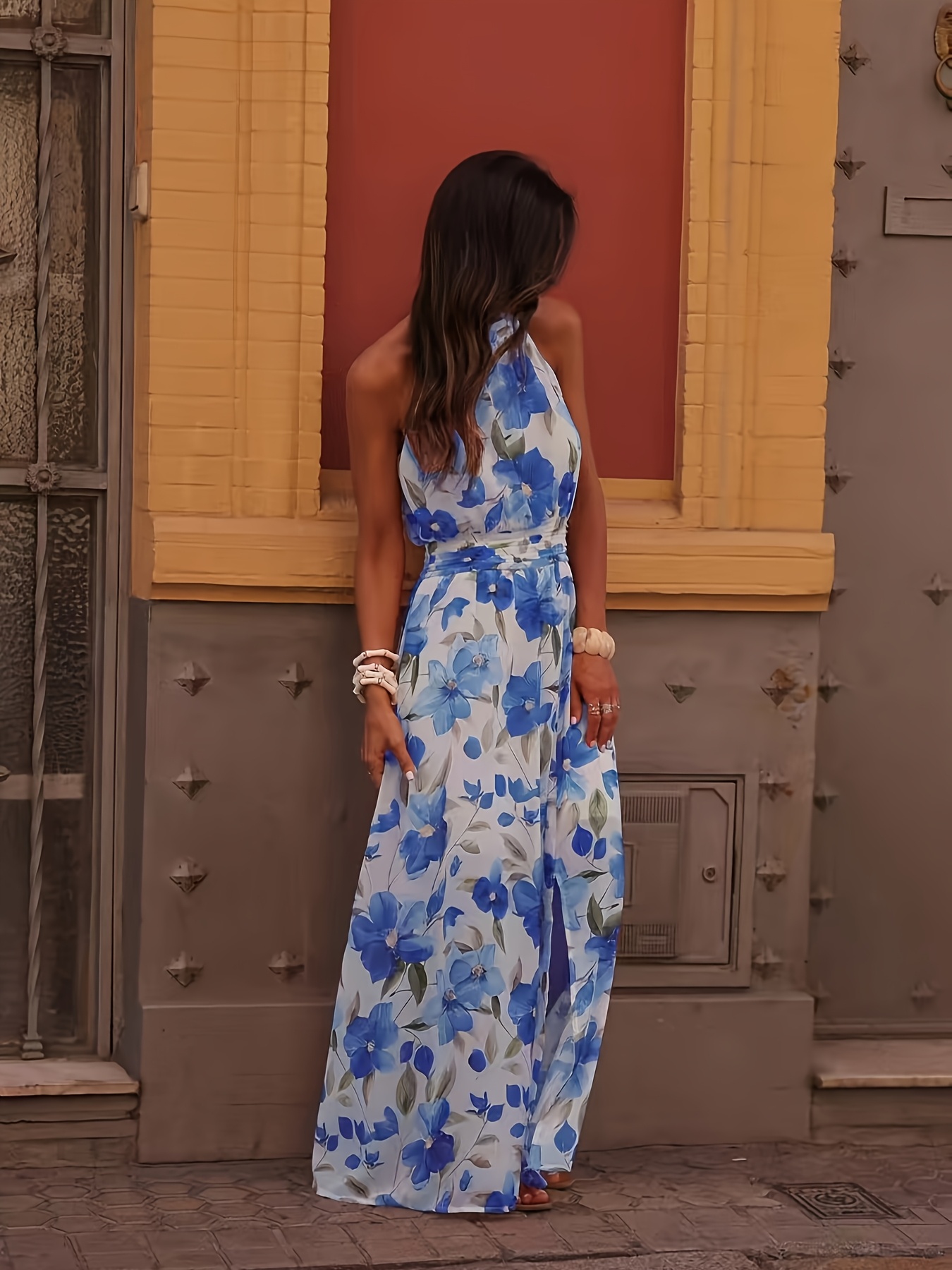 yy1202222 womens summer sleeveless floral print dress - Temu Mauritius