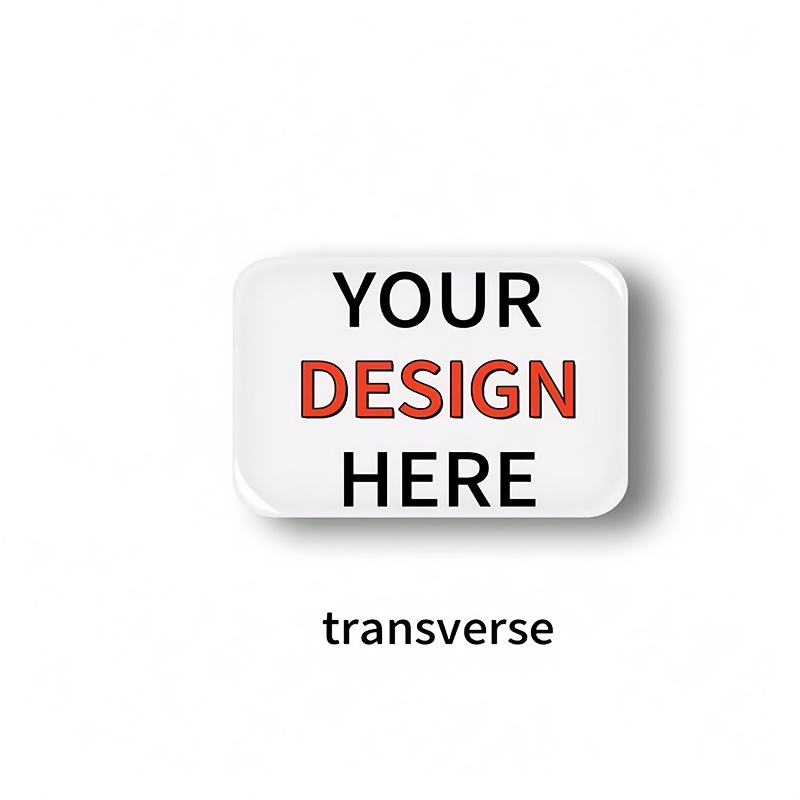 TEMU Customizable Rectangular Badge, Personalized Photo And Text Pin - Denim Fabric, Backpack Fashion Accessory - Thoughtful Gift For Couples - Offer