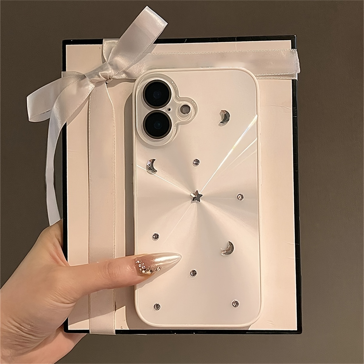 

Luxury 3d Stars Hard Phone Case For 15 14 Cd Texture Lens Protective Back Cover