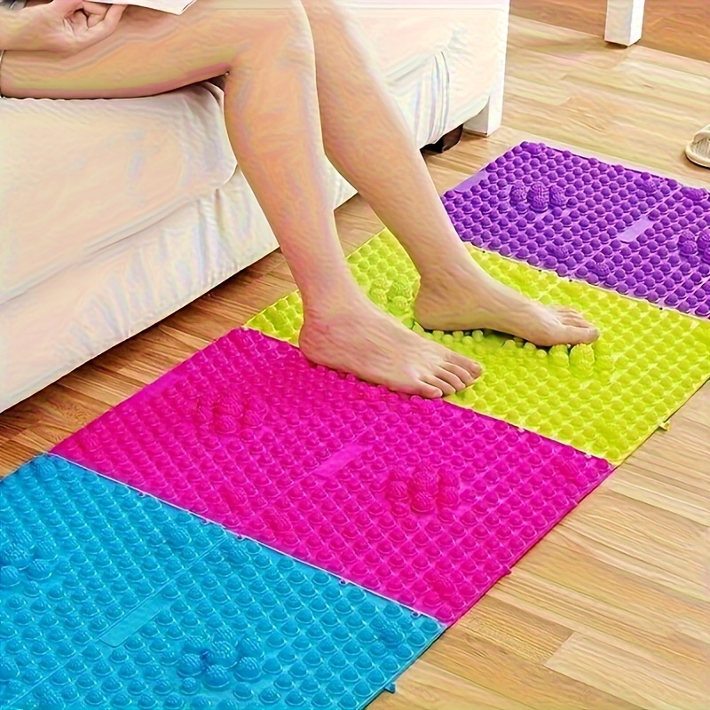 

4- Acupressure Mat Set, Plastic Foot Massage For Use, Massage For Feet And , For Bathroom And , No Required