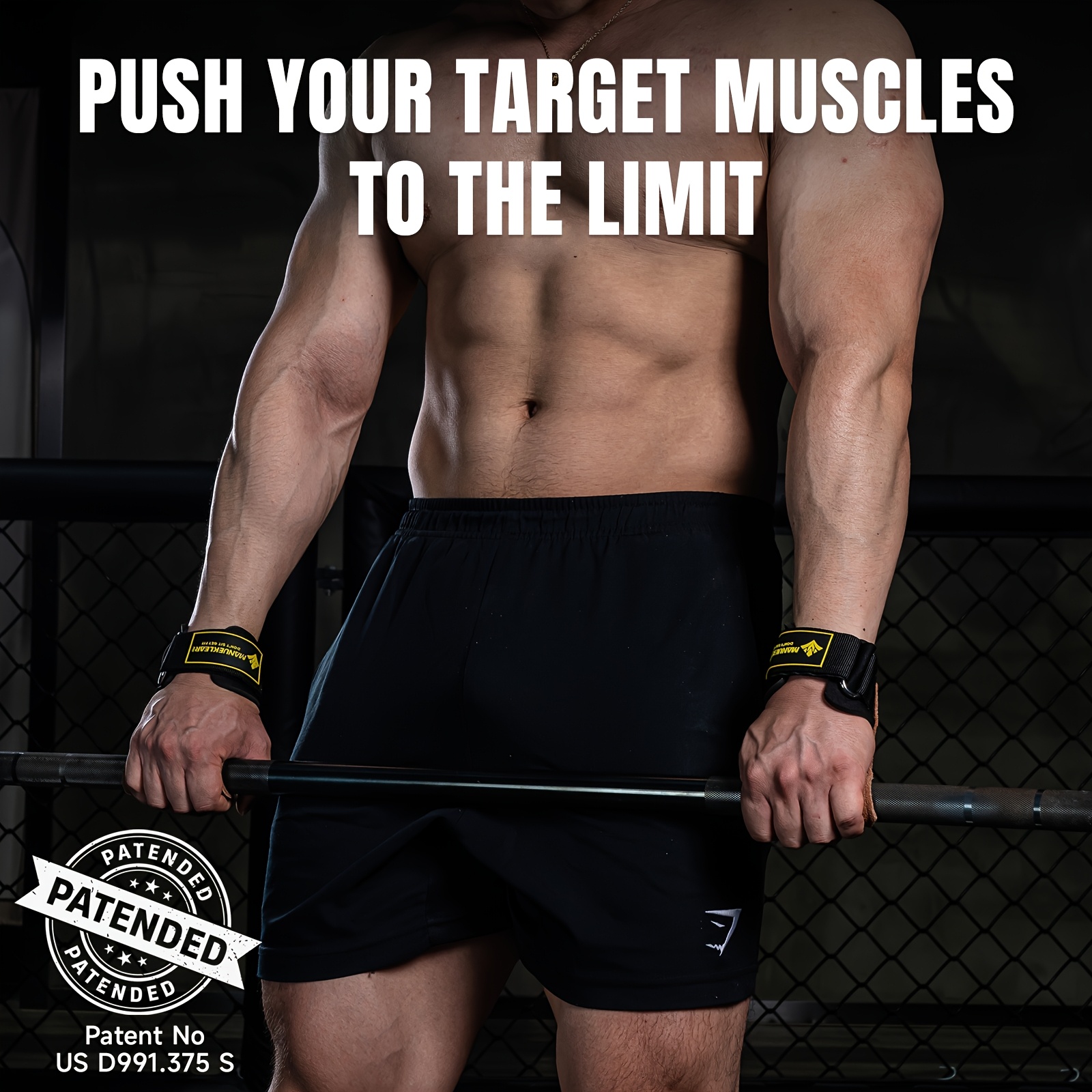 MANUEKLEAR gewichthefbanden voor de sportschool, duurzame gewichthefbanden, dempende polsbanden