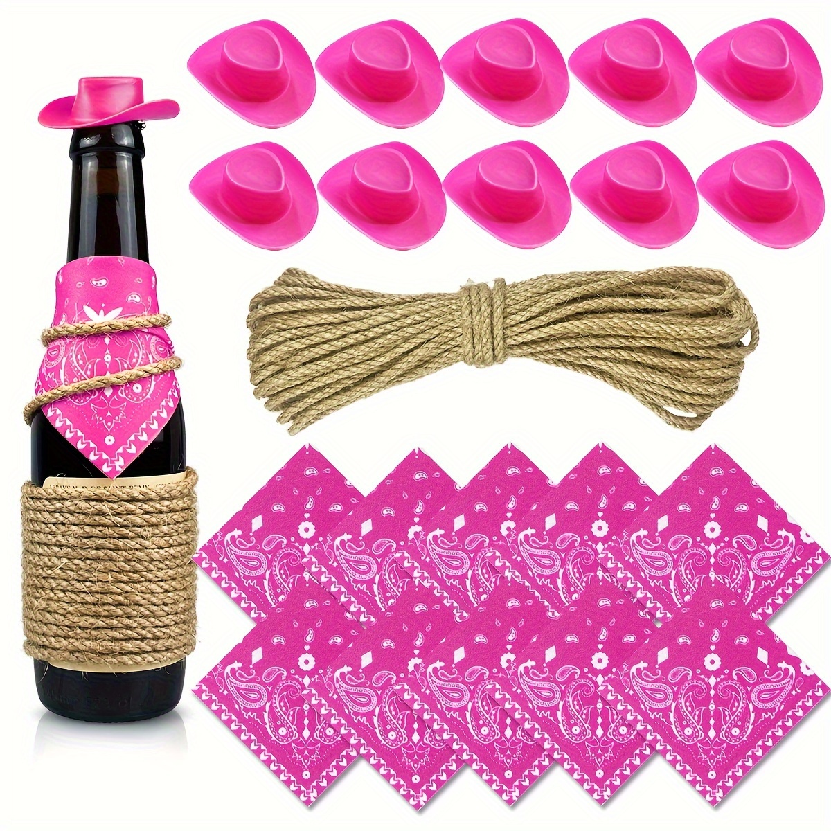 10pcs set pink brown plastic mini cowboy hat decor cute mini Temu