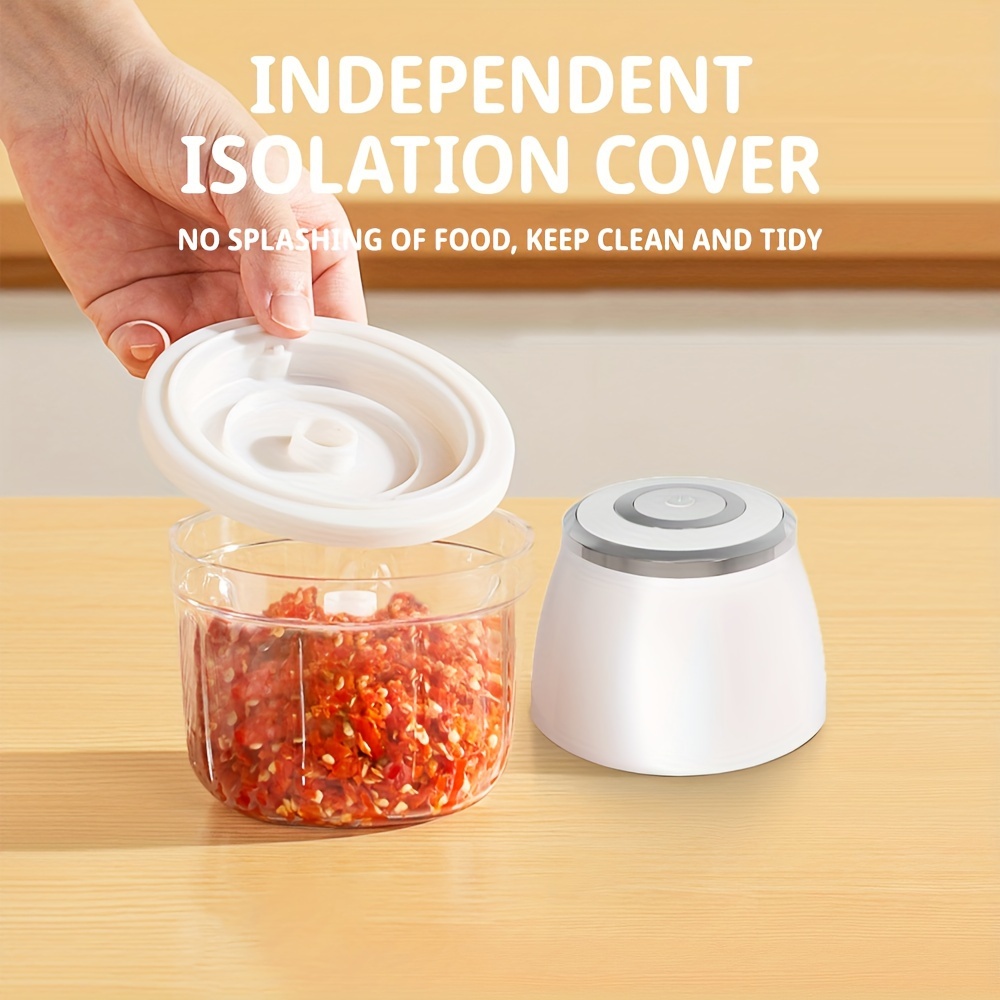 powerful 304 stainless steel portable electric food chopper processor 350ml mini usb wireless handheld garlic slicer for vegetables meat Product details 7