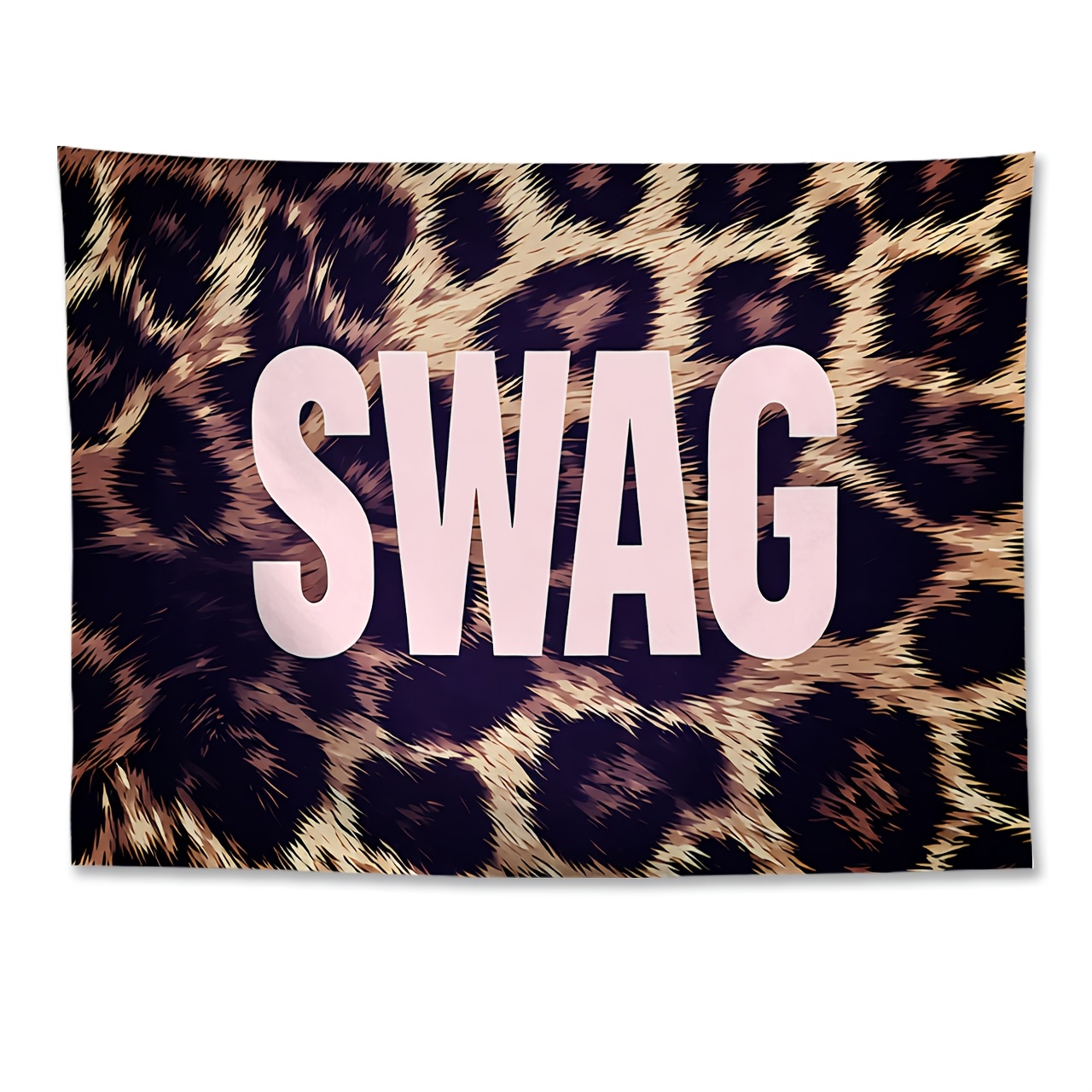 TEMU Décoration Murale SWAG Slogan Rose Léopard, Style Y2K Street, Décoration Murale Chambre/Dortoir, pour Adolescents et Passionnés de Streetwear,