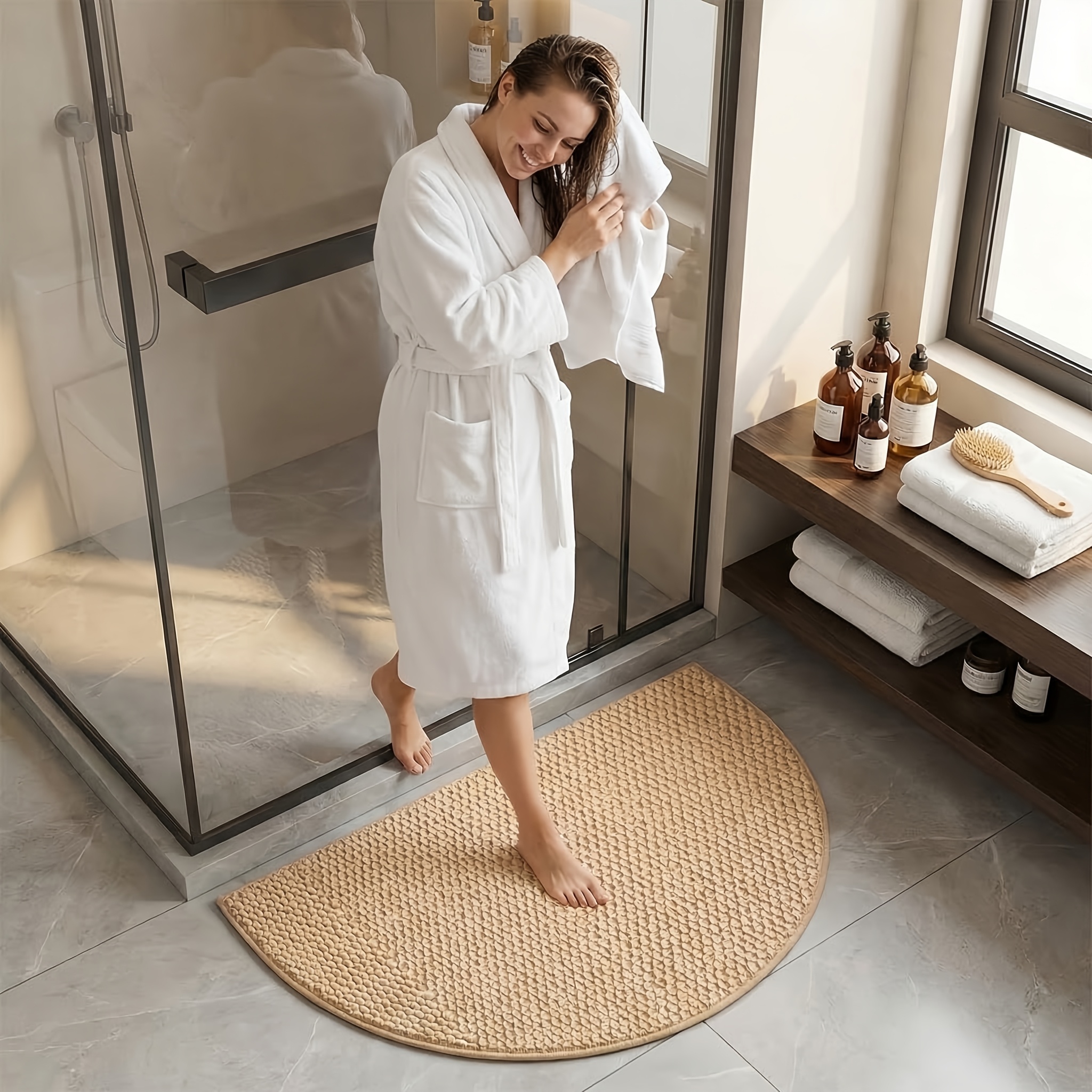 *. rutschfeste Fußmatte im *-Stil, halbrunde Badezimmermatte, Ananasring-Bodenmatte, stilvoller *-Teppich, Fußmatte, Außen-Fußmatte, für den Innen-/Außenbereich * für Veranda, Terrasse,