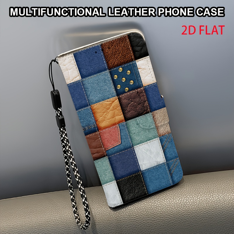 Etui za telefon - 2D ploski pisani blok vzorec etui za telefon primeren za Redmi Note10S/11 (Kitajska)/11 Pro 4G/5G/11E/11E Pro/11 Pro+