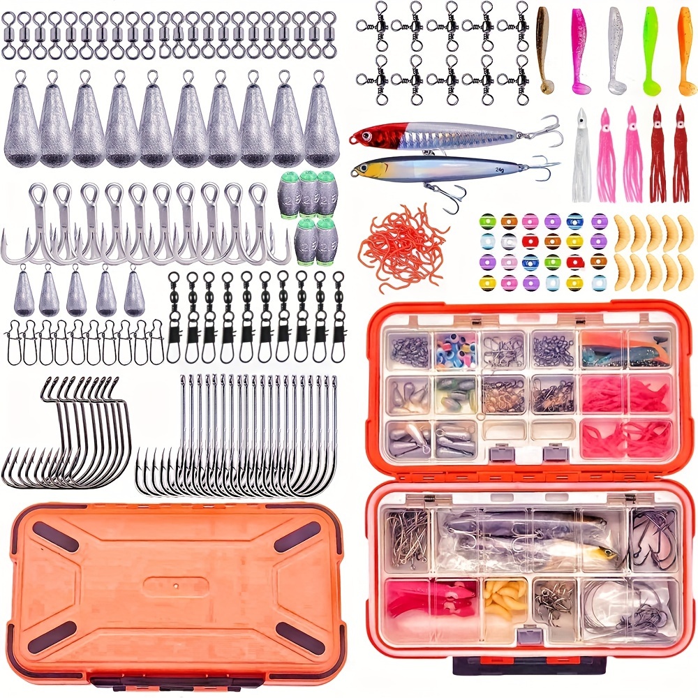 

Fishing Lures Kit For Freshwater Bait Tackle Kit For Bass Trout Salmon Fishing Accessories Tackle Box Including Spoon Lures Soft Plastic Worms Crankbait Jigs Fishing Hooks