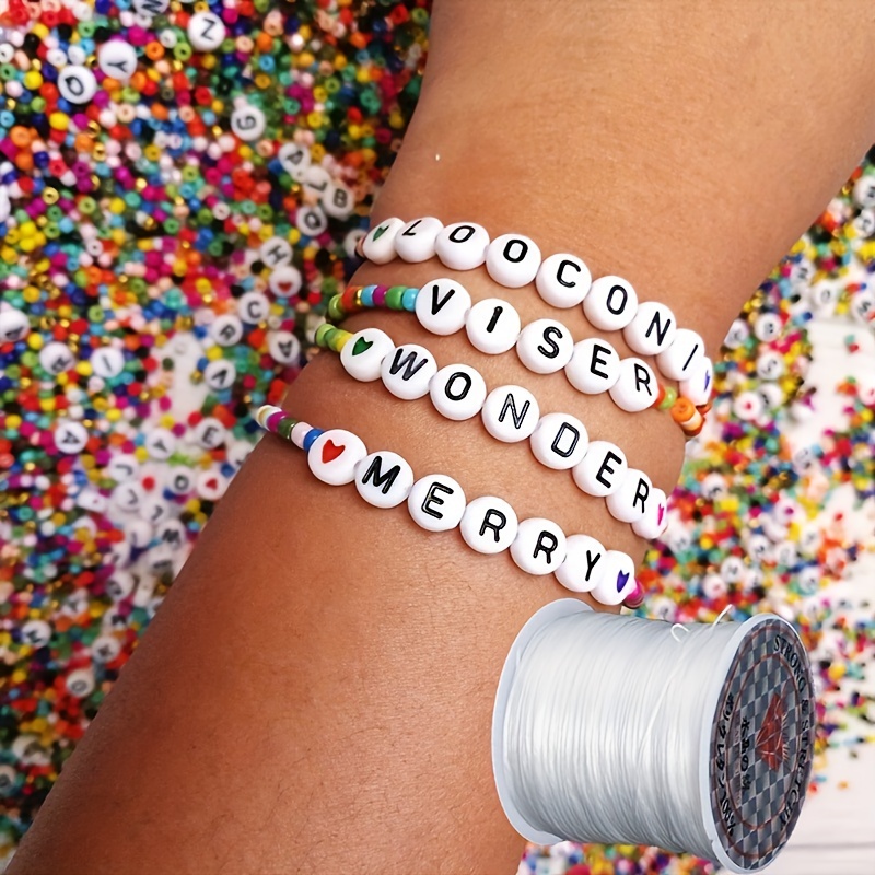 flat elastic cord beading thread suitable diy bracelet Temu