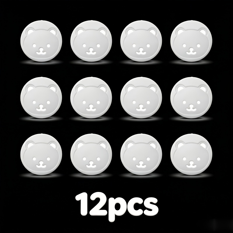 TEMU Lot de 12 cache-prises de avec motif et épaissie pour la sécurité ; prévient les chocs électriques et protège les fiches