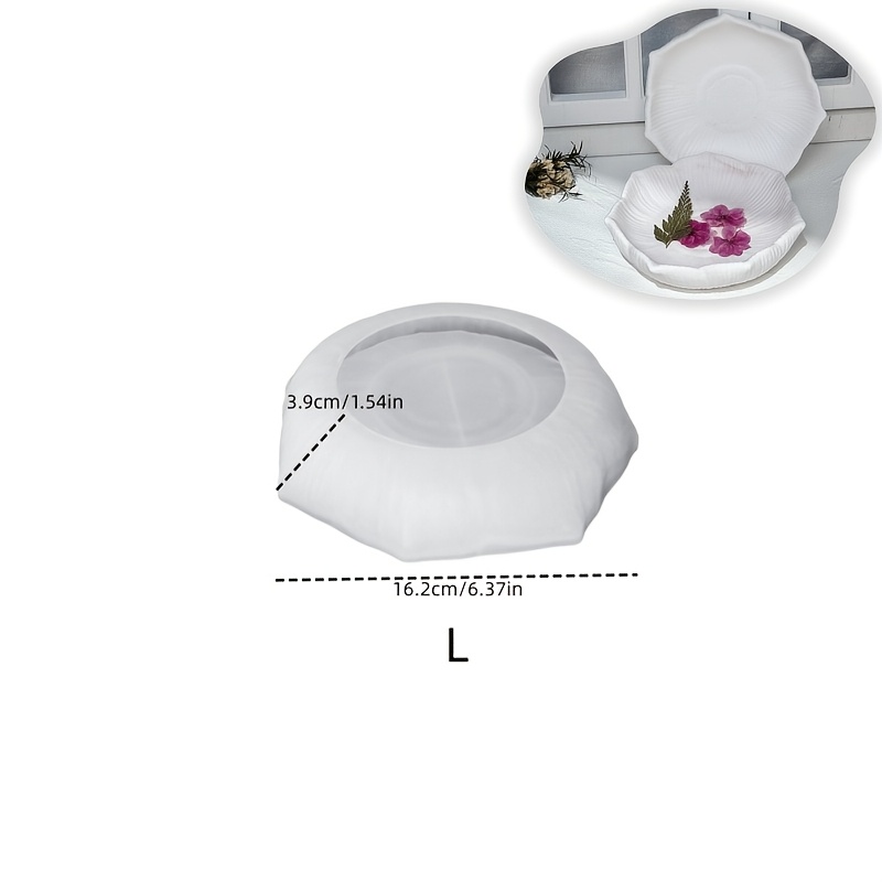 Image of Resin Casting Molds 1pc S/l For Lotus Shaped Storage Plate Epoxy Mold Diy Flower Shape Jewelry Display Pallet Mould Handmade Gypsum Plaster Tray Mold Home Decor Making Supplies