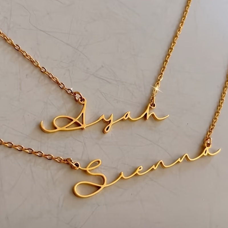 Personalized Women's Fashion Pendant Necklace, Customizable Names