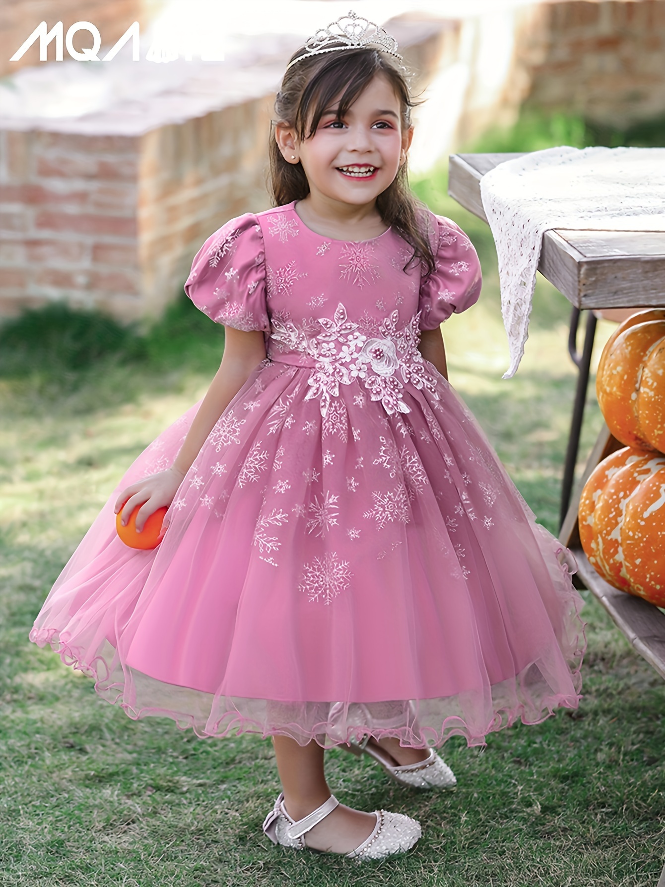 christmas new baby girls children s dress beaded snowflake Temu