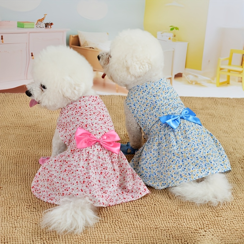 6-teiliges Hundekleid Mit Schleife – Prinzessinnen-Design, Sommerkleid Für Kleine Hunde & Katzen