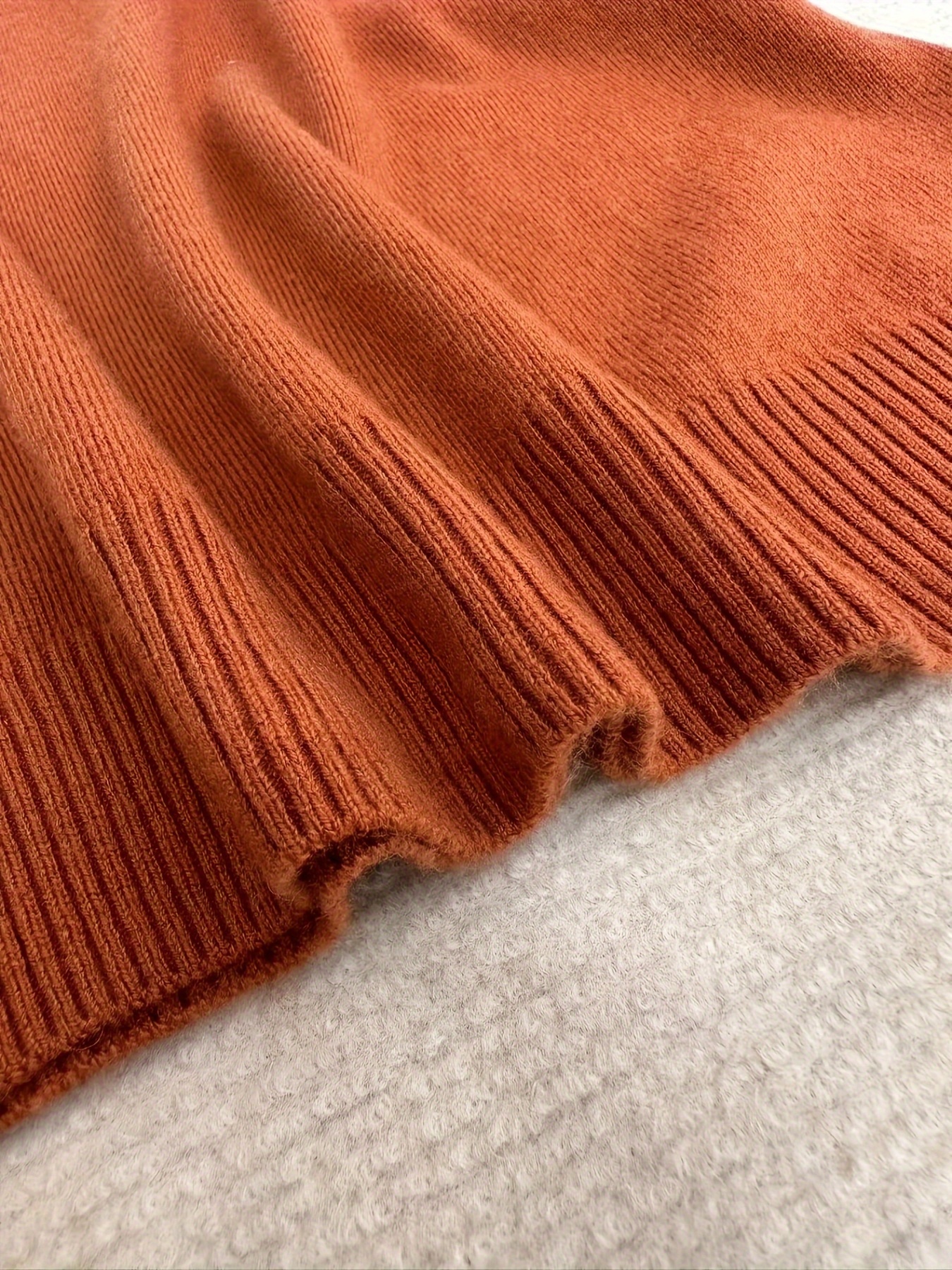 Hundepullover Für Mädchen – Rollkragen, Langärmelig, Warm, Einfarbig Rot (Größe 3XL)