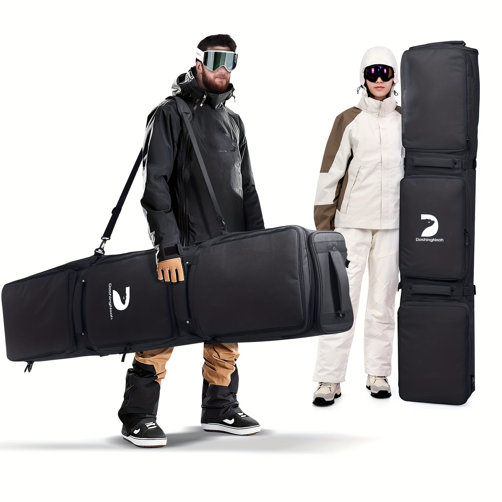 Padded Ski Double Ski Bag For Air Travel Double Rolling Ski Bag