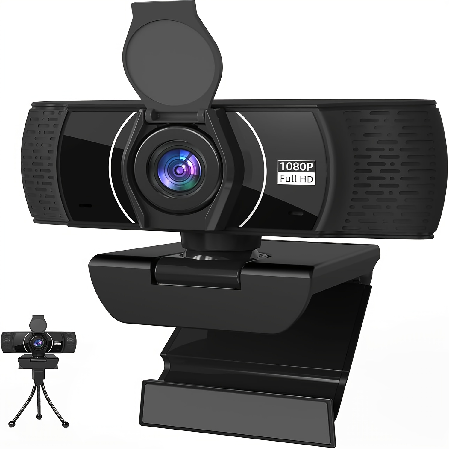 1080p 30fps full hd webcam with microphone light correction privacy cover for pc   laptop live streaming conferences calls  