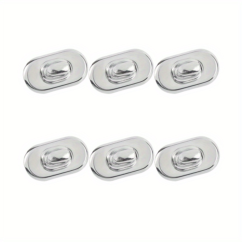 Image of 6pcs Premium Metal Twist Lock Clasps For Handbags & Backpacks - Secure Anti-theft Purse Fasteners, Golden And Silvery, Wallet Making, Diy Wallet Making