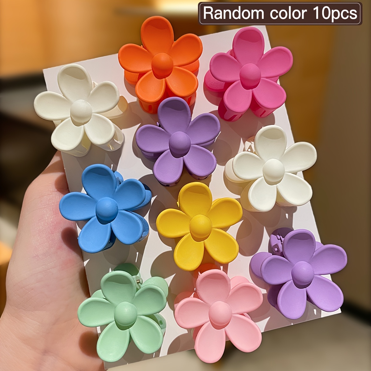 TEMU 10pcs Random Color Hair Claw Clips, Accessories, Sweet And , Women's Hair Accessories, Beach Accessories. Small Hair Claw Clips, Women's Hair