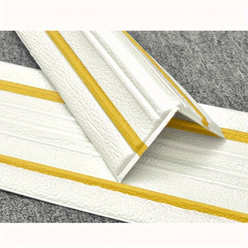 E-shop Übergroße 230cm x 14cm Top-Winkellinie Schaumstoff-Wandkantenstreifen Aufkleber Halb gefaltet Selbstklebend Wasserdicht Sockelleiste Eckleiste