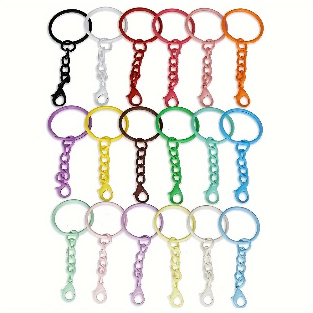 

36pcs Keychain Set Clasps, 25mm - For Diy Crafts, Jewelry Making, Keychains, Handbags & Accessories