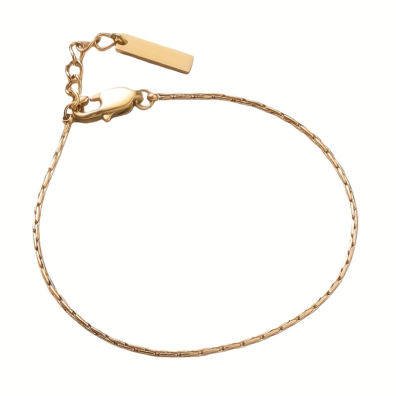 Image of 1pc Of Unisex Stylish And Exquisite 316 Steel Wire Chain Bracelet, A Unique And Versatile Accessory, A For Everyday Wear