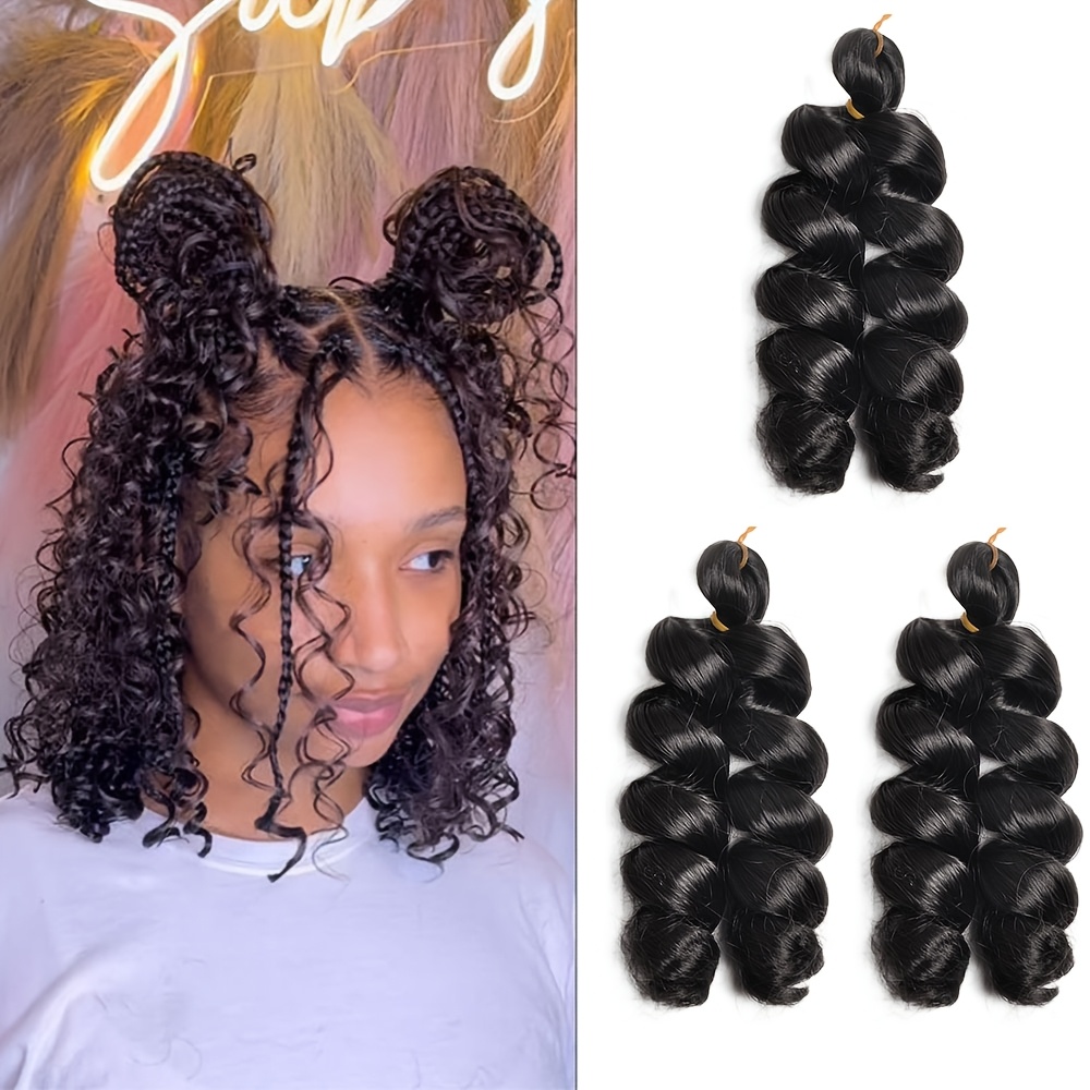 Image of 3pcs/pack 10 Inch Short Curly Crochet Hair Braiding Wig Spiral Small Wig High Temperature Resistant Synthetic Fiber