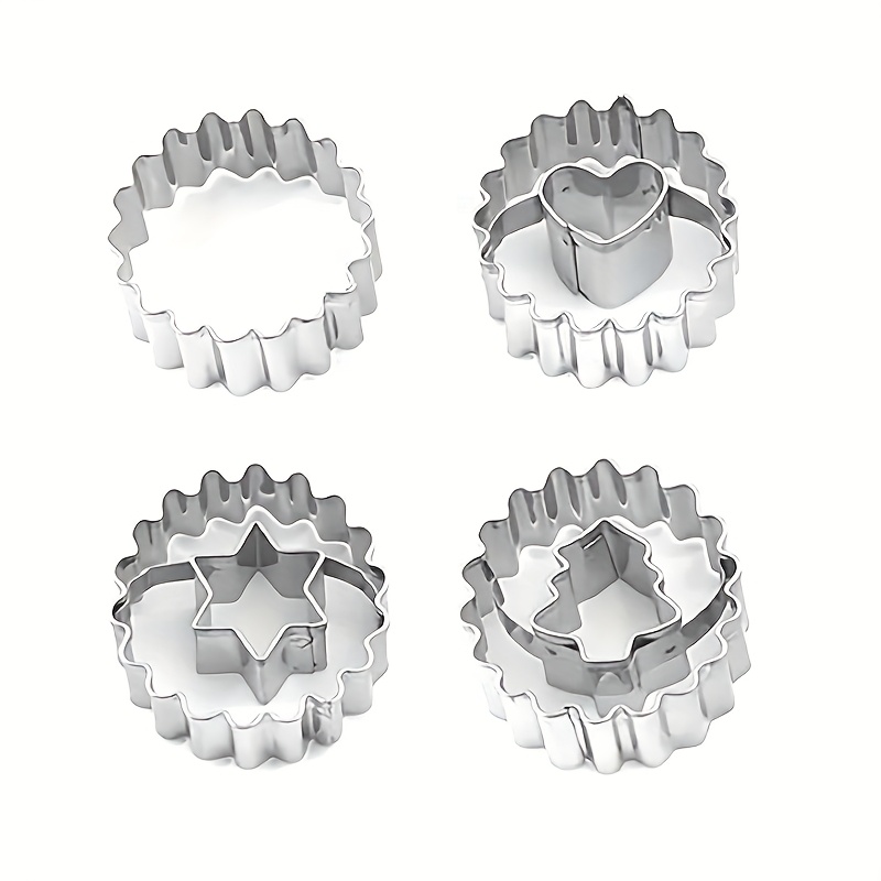 4pcs Christmas Squid Cookie Cutter Set, 430 Stainless Steel Cookie Molds, Christmas Cookie Baking Tools, Utensils, Festive Party Baking Decorations