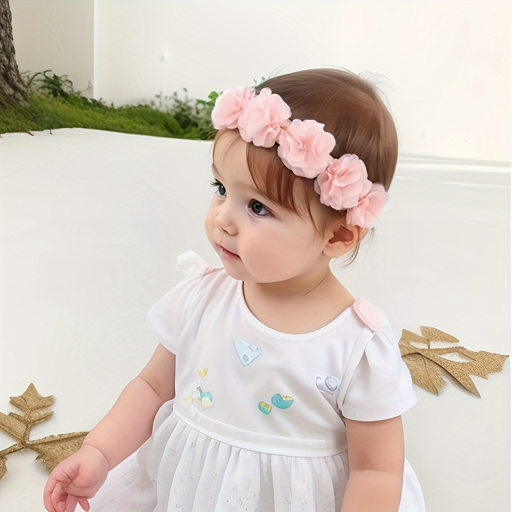 

Cute Flower Elastic Headbands, Fashion Soft Newborn Baby Headbands, Princess Cute Hairband, Perfect Hair Accessories For Girls