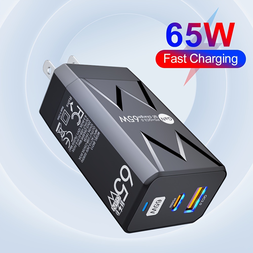 

65w Gan Usb Type C Charger Mobile Phone Charger Qc 3.0 Fast Charging Wall Charger Adapters Usb Charger